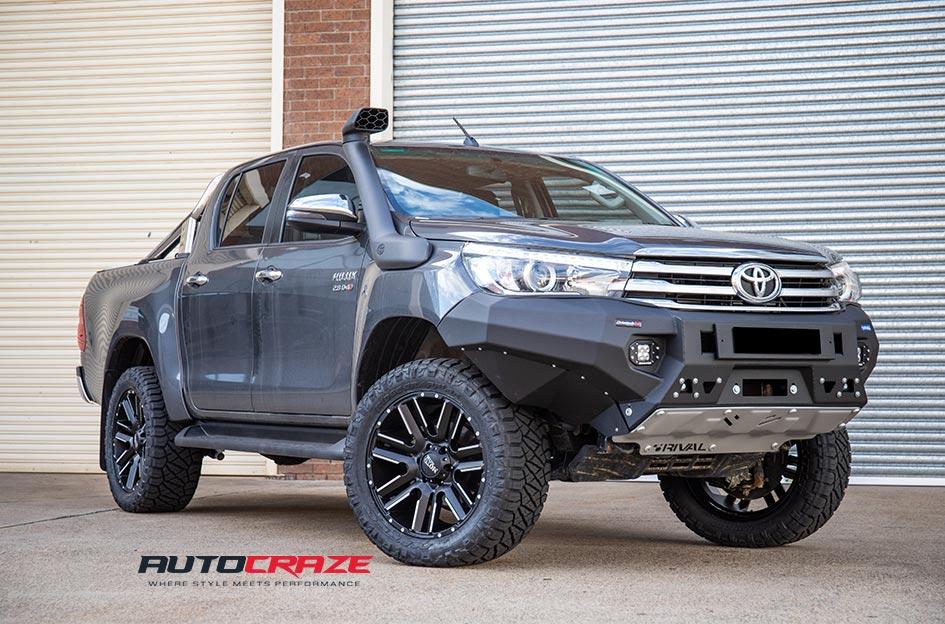 TOYOTA HILUX N80 4WD MO978 RAZOR SATIN BLACK MACHINED 